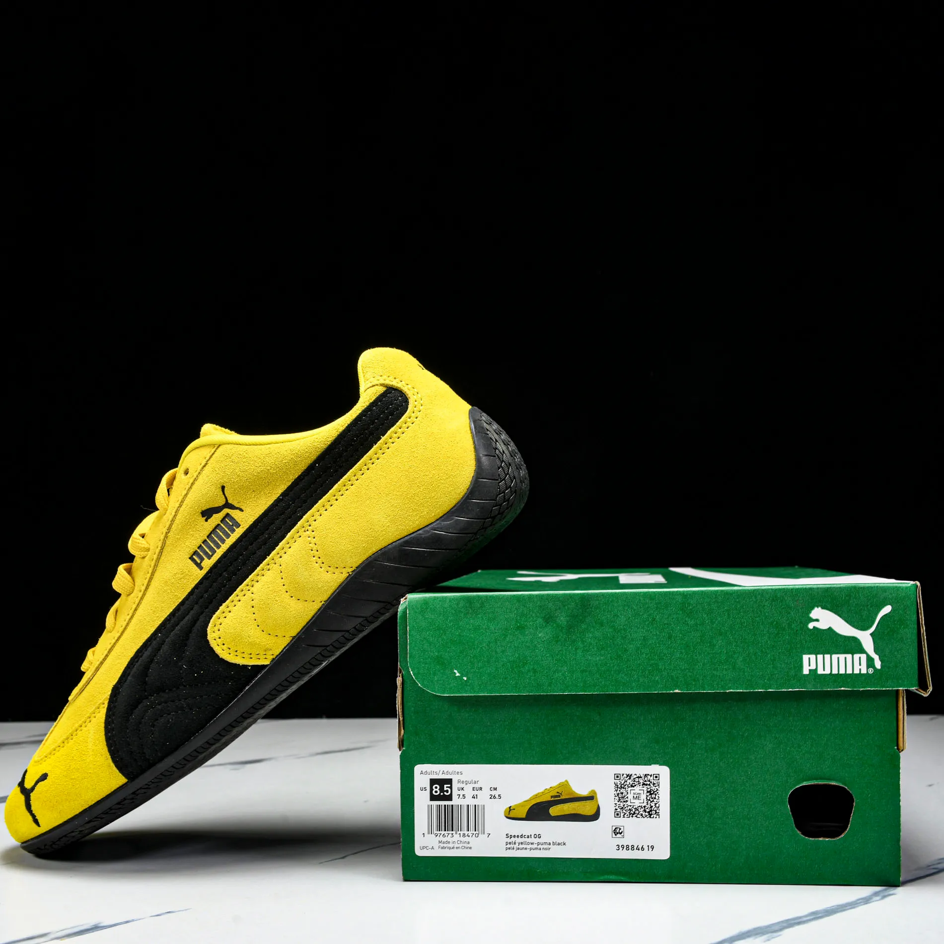 PM Speedcat OG Pelé Yellow Black Shoes Sneakers - pm0000016 - Image 7