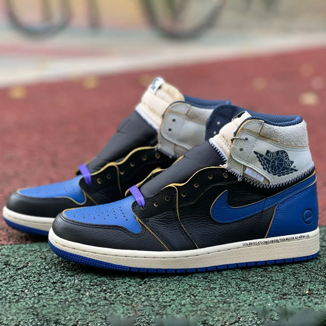 Fragment x Union LA x AJ 1 High OG Sport Royal Shoes Sneakers – nk0004748 - Image 5