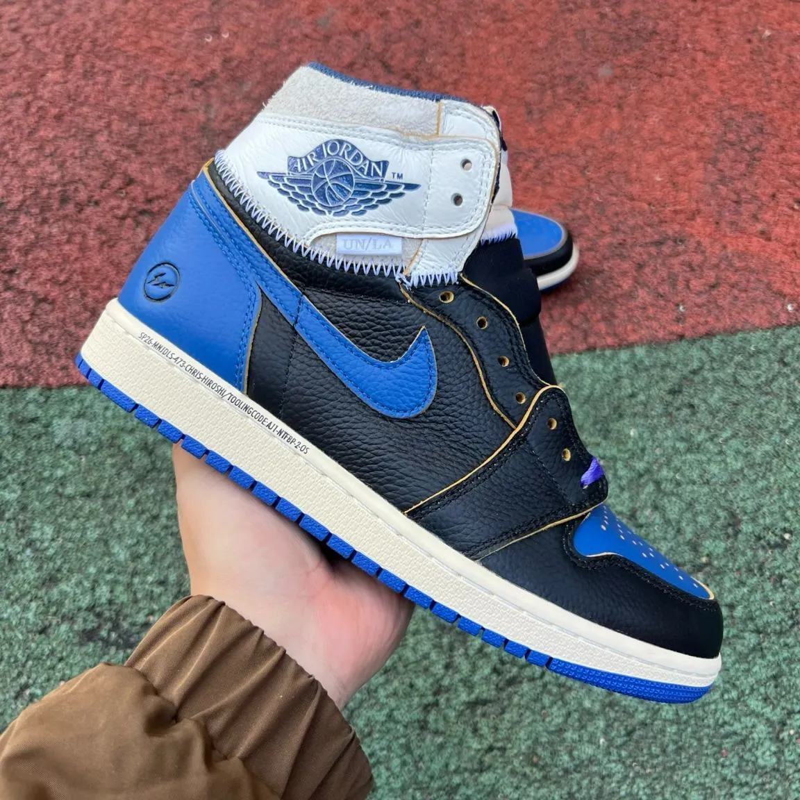 Fragment x Union LA x AJ 1 High OG Sport Royal Shoes Sneakers – nk0004748 - Image 3