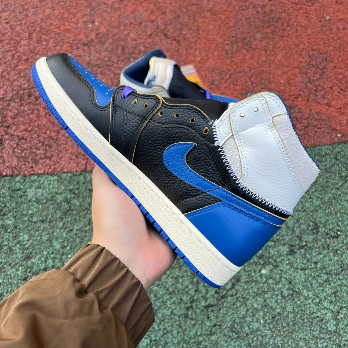Fragment x Union LA x AJ 1 High OG Sport Royal Shoes Sneakers – nk0004748 - Image 4