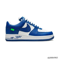 LV x AF 1 Virgil Abloh White/Blue Shoes Sneakers – nk0004905