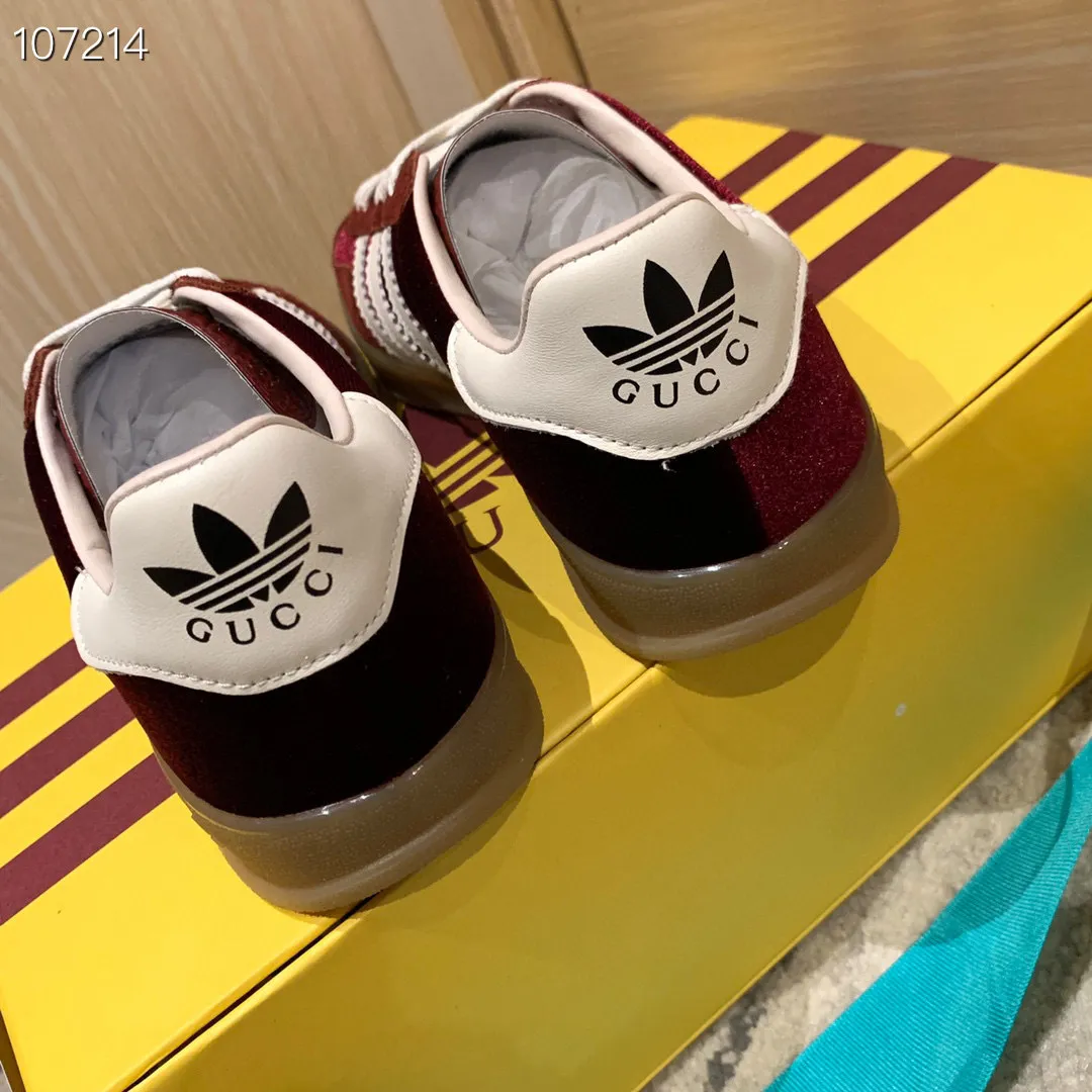 GG x AD Gazelle 'Burgundy Velvet' Shoes Sneakers – nk0004912 - Image 8