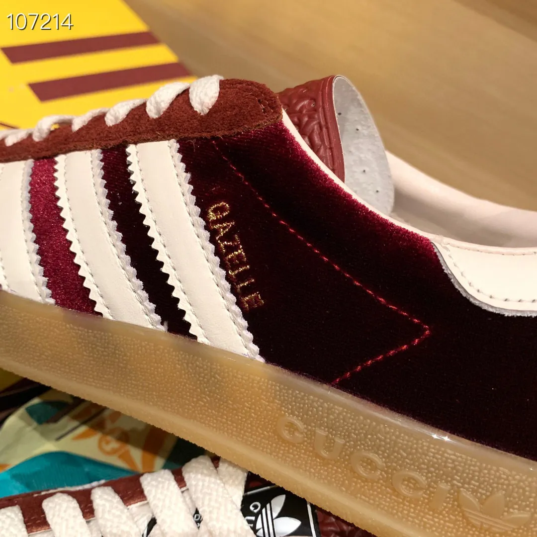 GG x AD Gazelle 'Burgundy Velvet' Shoes Sneakers – nk0004912 - Image 9