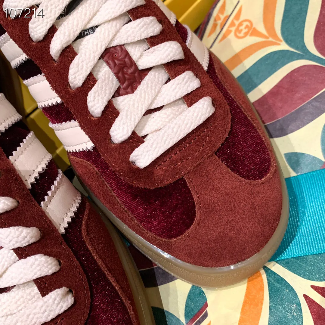 GG x AD Gazelle 'Burgundy Velvet' Shoes Sneakers – nk0004912 - Image 10