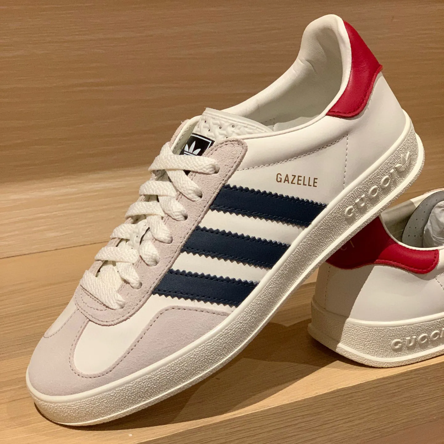 GG x AD Gazelle 'White' Shoes Sneakers – nk0004913 - Image 6