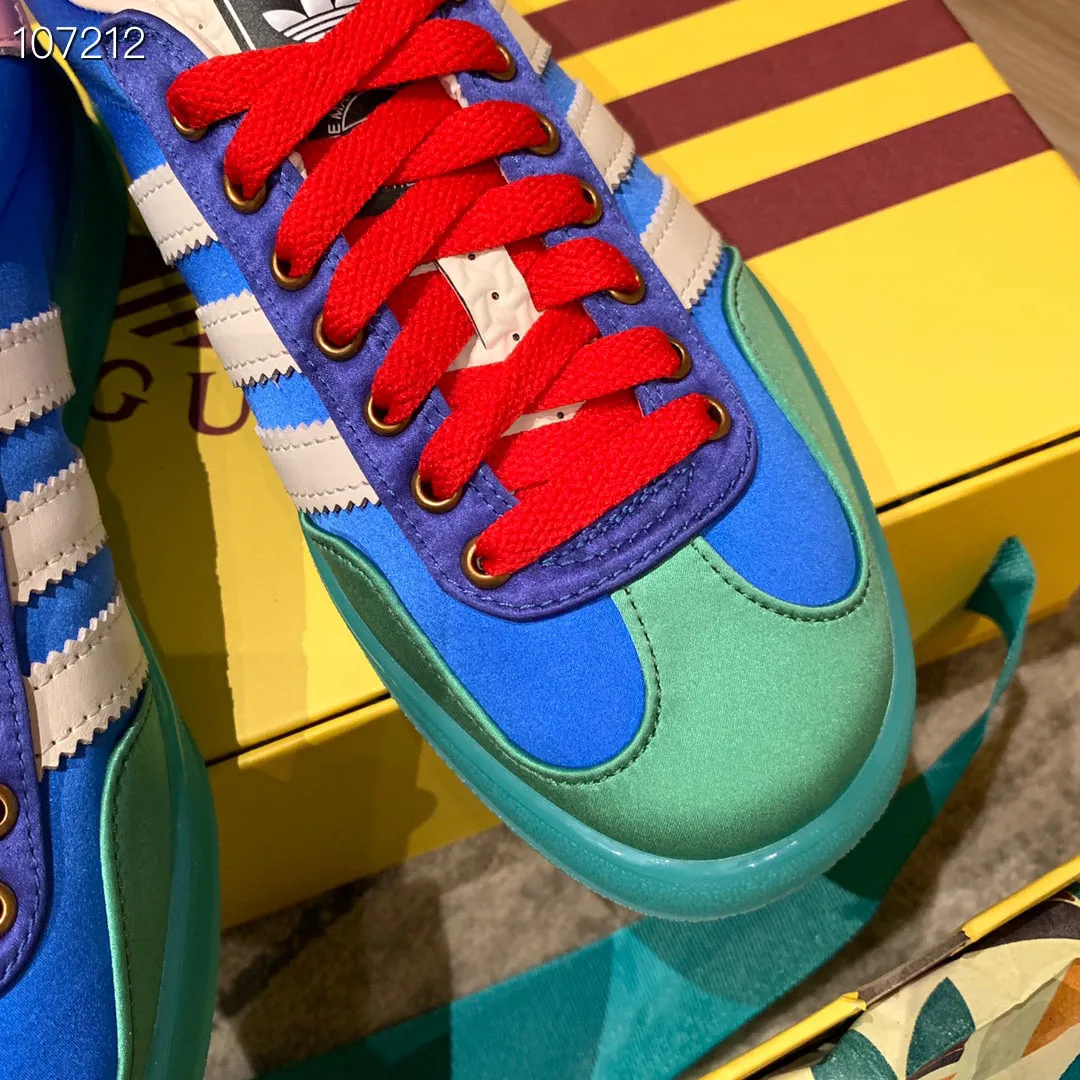 GG x AD Gazelle 'Light Blue Silk' Shoes Sneakers – nk0004914 - Image 9