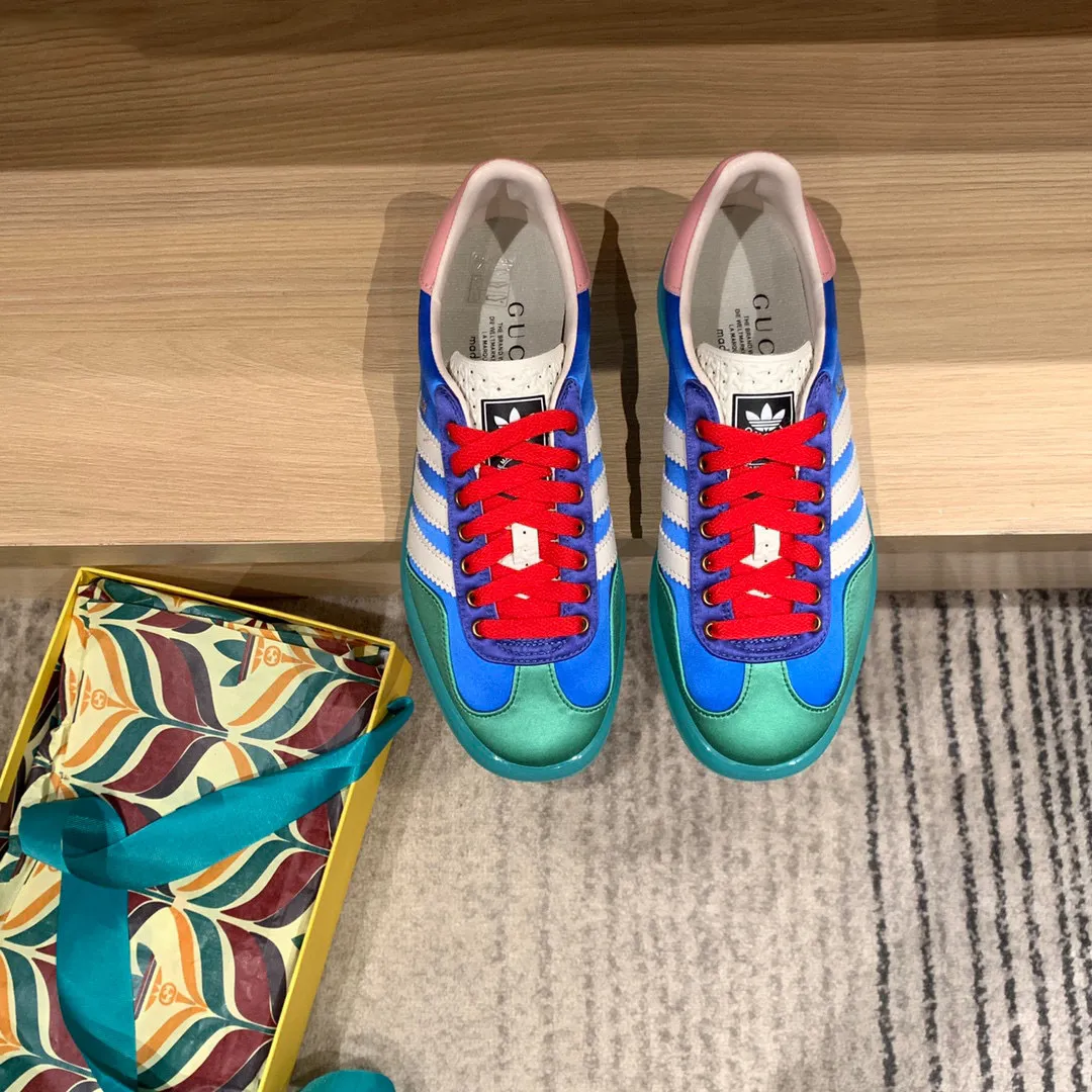 GG x AD Gazelle 'Light Blue Silk' Shoes Sneakers – nk0004914 - Image 7