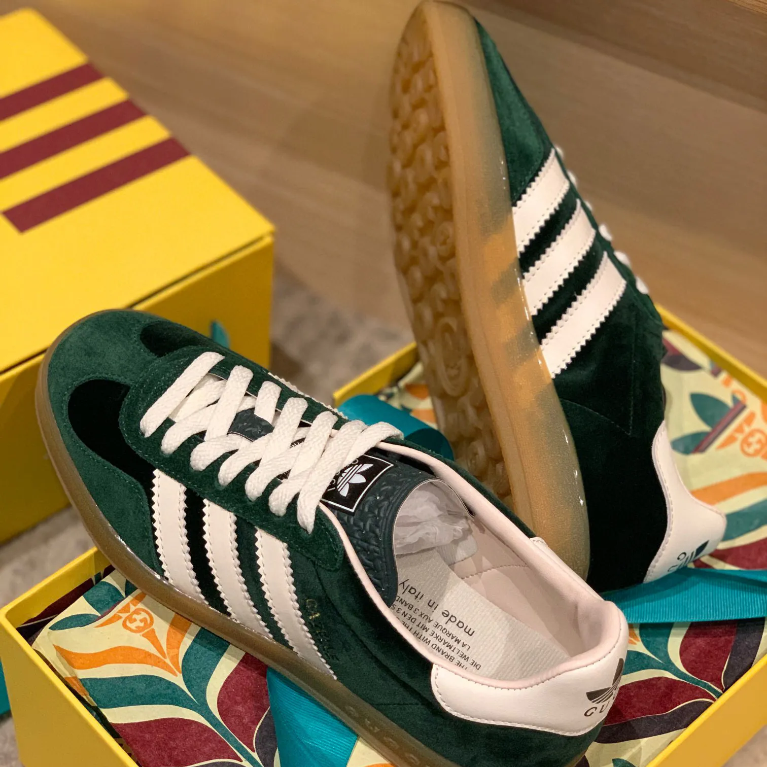 GG x AD Gazelle 'Light Blue Silk' Shoes Sneakers – nk0004915 - Image 7