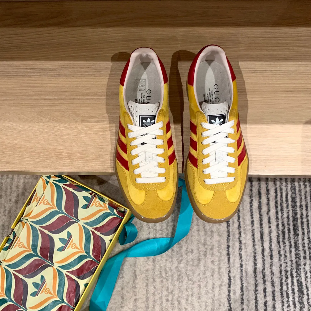 GG x AD Gazelle 'Yellow Red' Shoes Sneakers – nk0004917 - Image 6