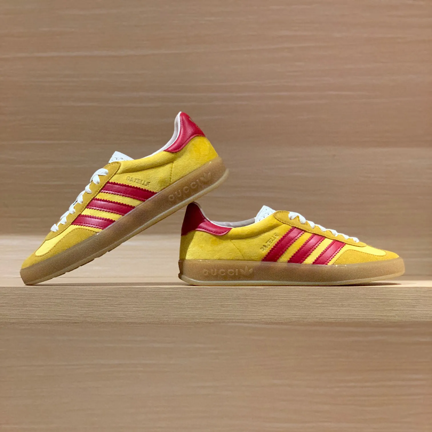 GG x AD Gazelle 'Yellow Red' Shoes Sneakers – nk0004917 - Image 3
