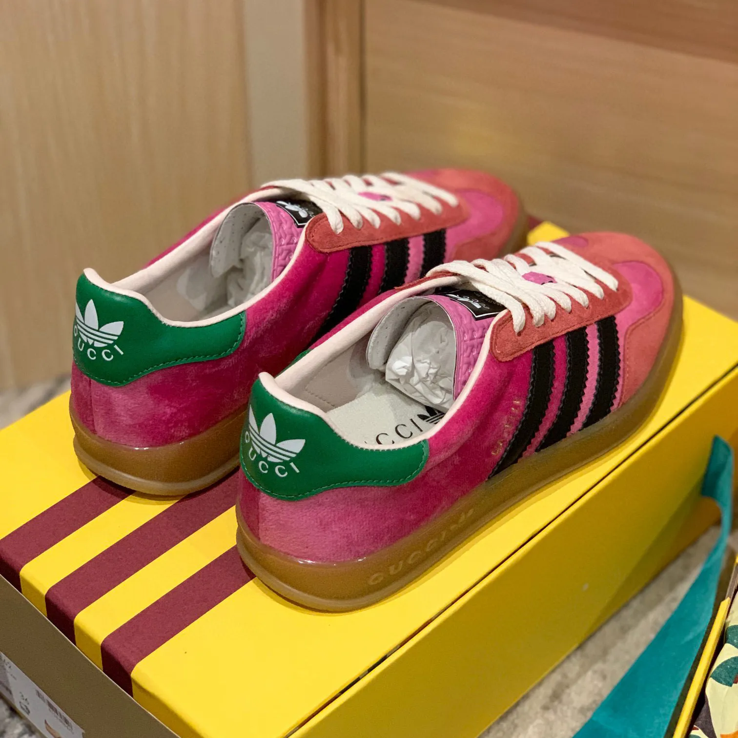 GG x AD Gazelle 'Pink Rose' Shoes Sneakers – nk0004918 - Image 5