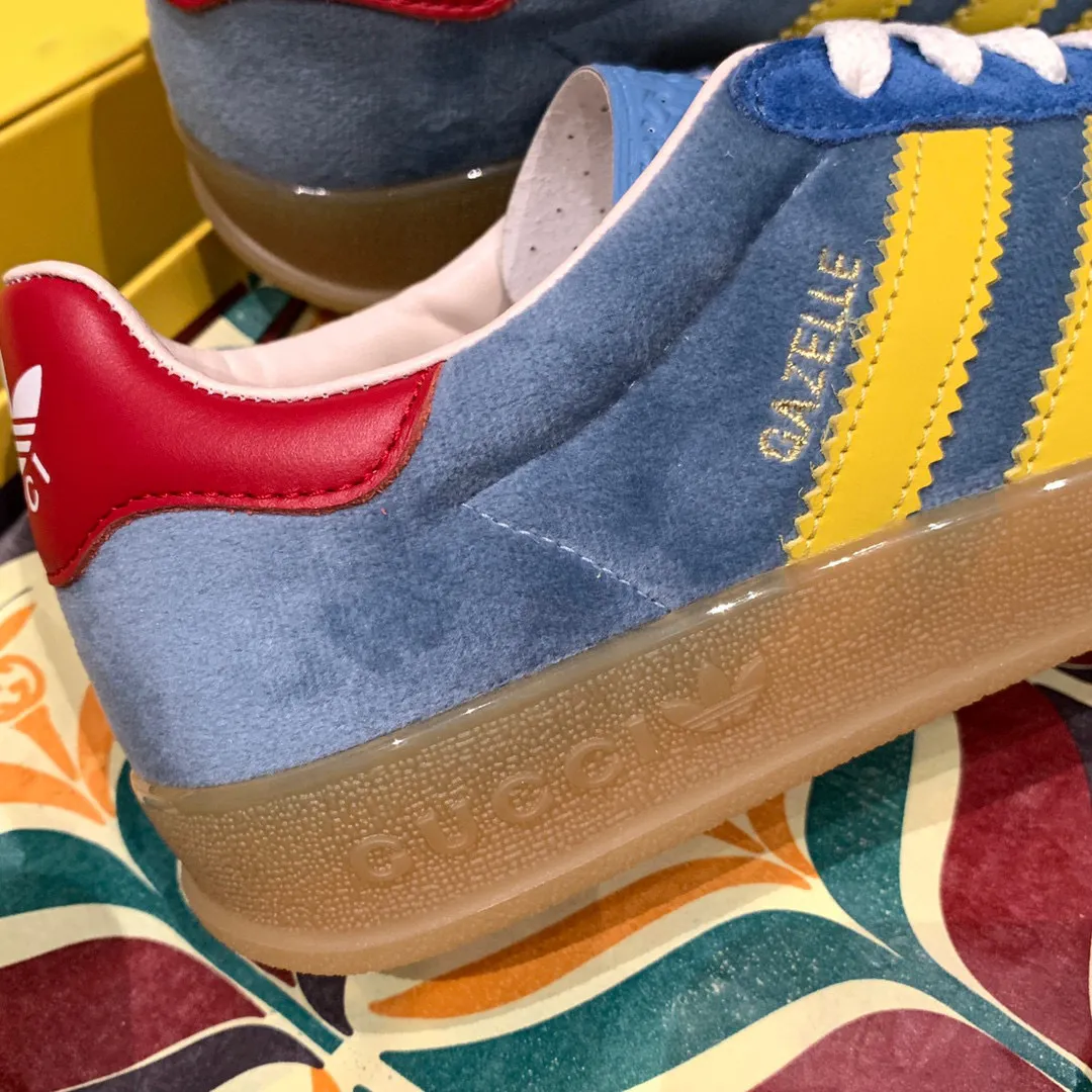 GG x AD Gazelle 'Light Blue Suede' Shoes Sneakers – nk0004919 - Image 9