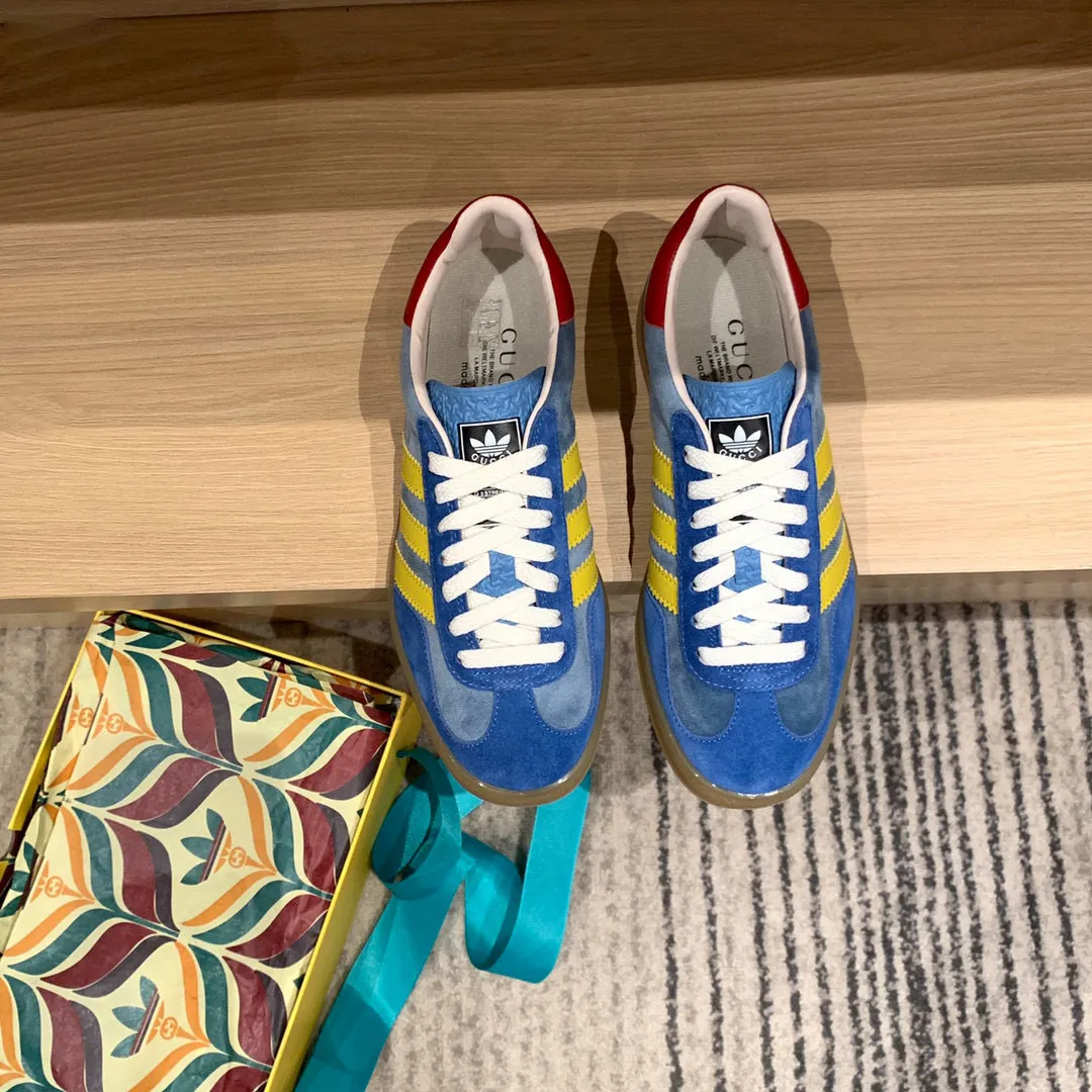 GG x AD Gazelle 'Light Blue Suede' Shoes Sneakers – nk0004919 - Image 6