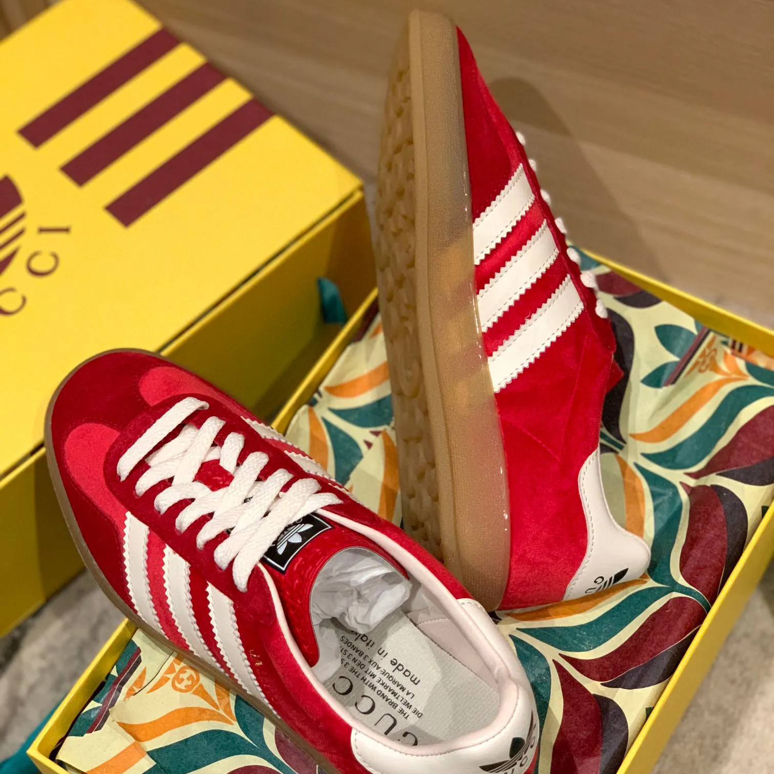 GG x AD Gazelle 'Light Blue Suede' Shoes Sneakers – nk0004920 - Image 5