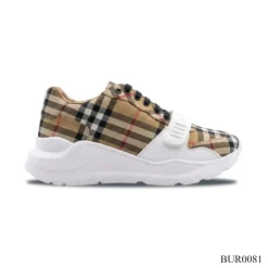 BUR Beige Check Shoes Sneakers – BUR0081