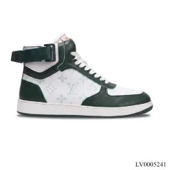 LV Rivoli high-top sneakers in white and green Shoes Sneakers – LV0005241