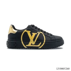 LV Time Out Black Gold Shoes Sneakers – LV0005260