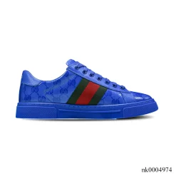 GG Ace Web Blue Monogram Shoes Sneakers – nk0004974