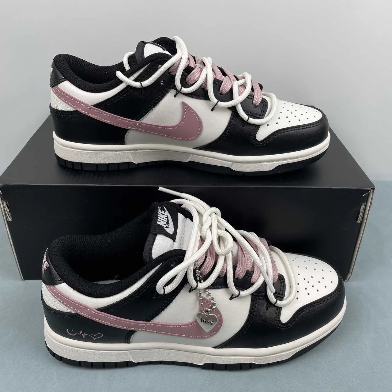 Dunk Low 'Black Pink Deconstructed Gift' Shoes Sneakers - nk0005381 - Image 18